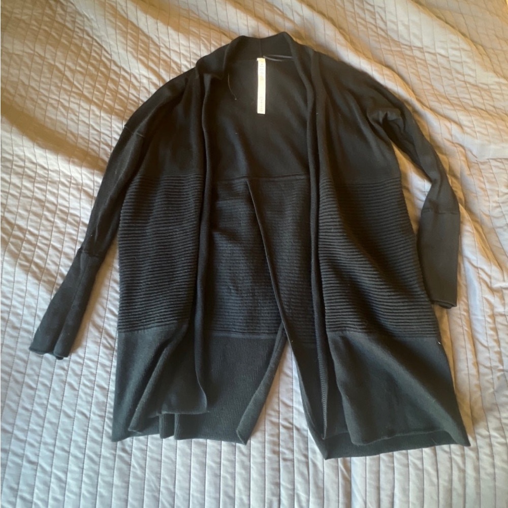 Lululemon yoga cardigan open back merino wool
